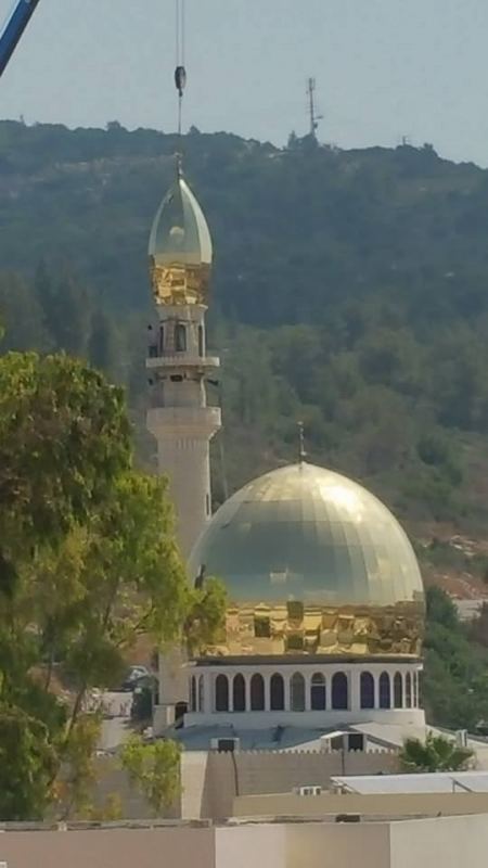 برطعة | تركيب قبة مسجد بلال بن رباح ( صور + فيديو ) 